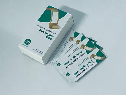 PwrEngine Flexible Fabric Adhesive Bandages, First Aid and Wound Care Supplies, All-One Size, 30 Count
