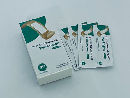 PwrEngine Flexible Fabric Adhesive Bandages, First Aid and Wound Care Supplies, All-One Size, 30 Count