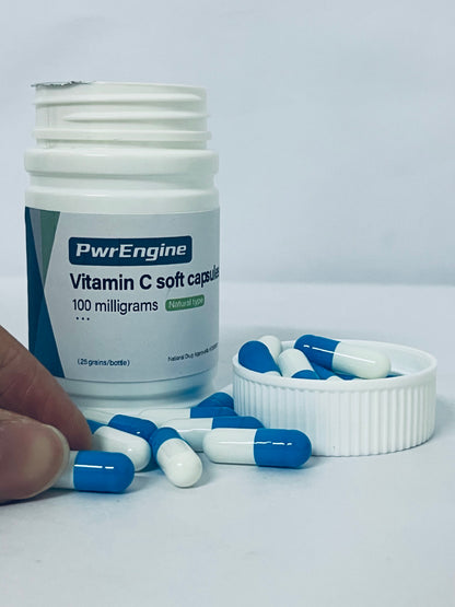 PwrEngine Vitamin C 10,000 IU Premium Non-GMO Formula Supports Healthy Vision & Immune System and Healthy Growth & Reproduction, 25 Softgels