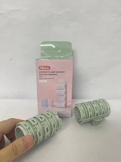 Qkiss 4 Set Hair Rollers Curlers Bangs Self-Adhesive Hair Volume Hair Curling Tool