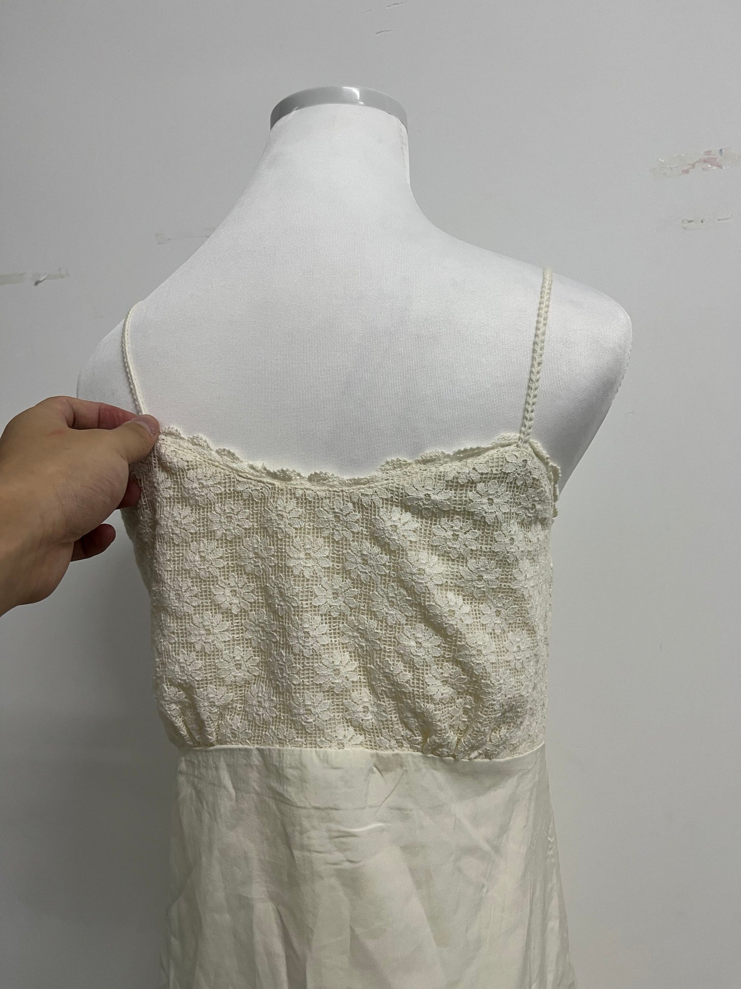 QuarterHorn Spring Cotton Slip Dress Embroidery Gentle Cute Floor Length Dress Summer Beach Spaghetti Strap Sundress