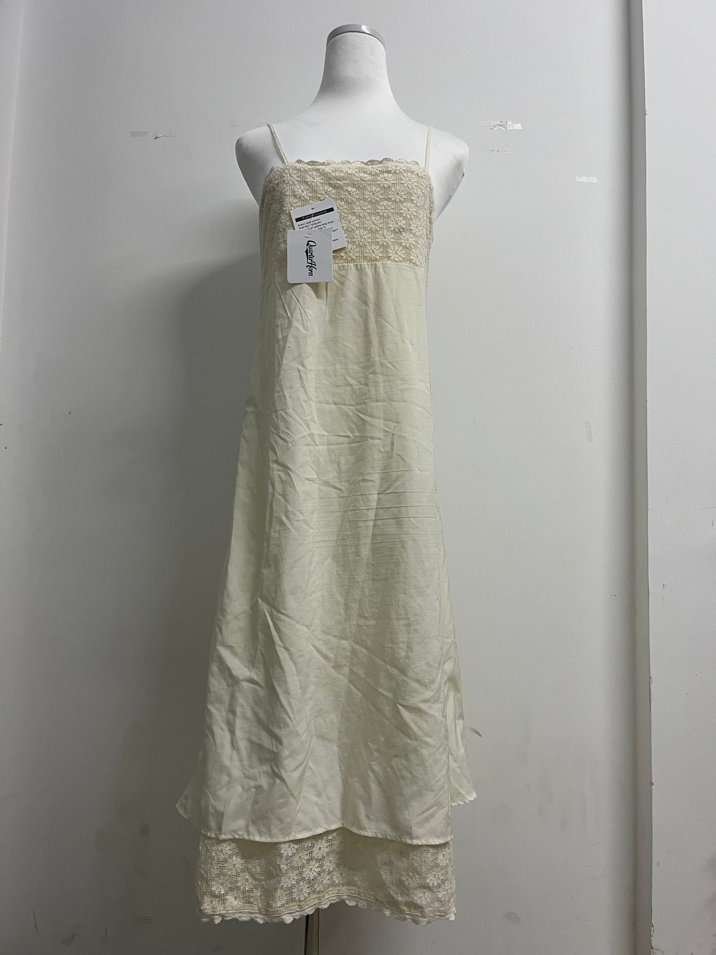 QuarterHorn Spring Cotton Slip Dress Embroidery Gentle Cute Floor Length Dress Summer Beach Spaghetti Strap Sundress