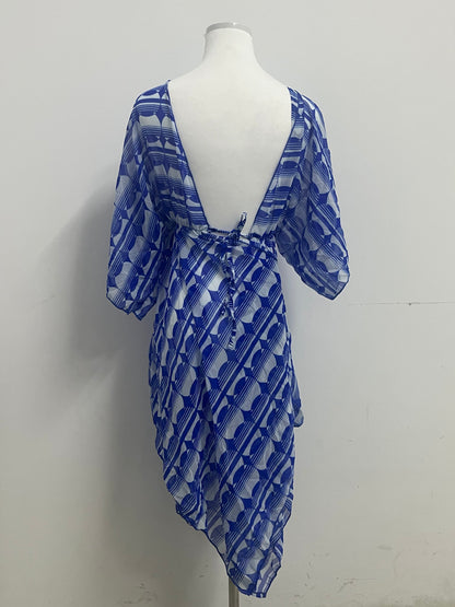 Queenigma Kimono Dresses Coverup for Women Open Front Striped Maxi Cardigan Beach Cover Up