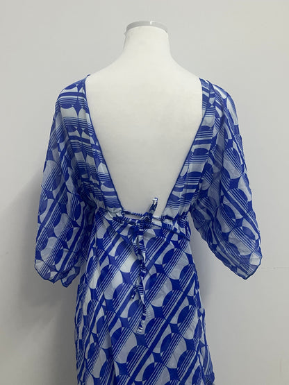 Queenigma Kimono Dresses Coverup for Women Open Front Striped Maxi Cardigan Beach Cover Up
