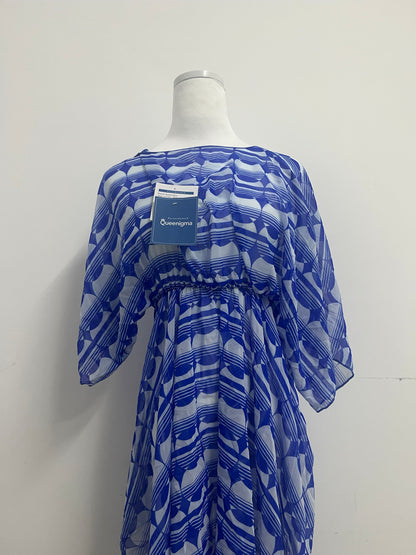 Queenigma Kimono Dresses Coverup for Women Open Front Striped Maxi Cardigan Beach Cover Up