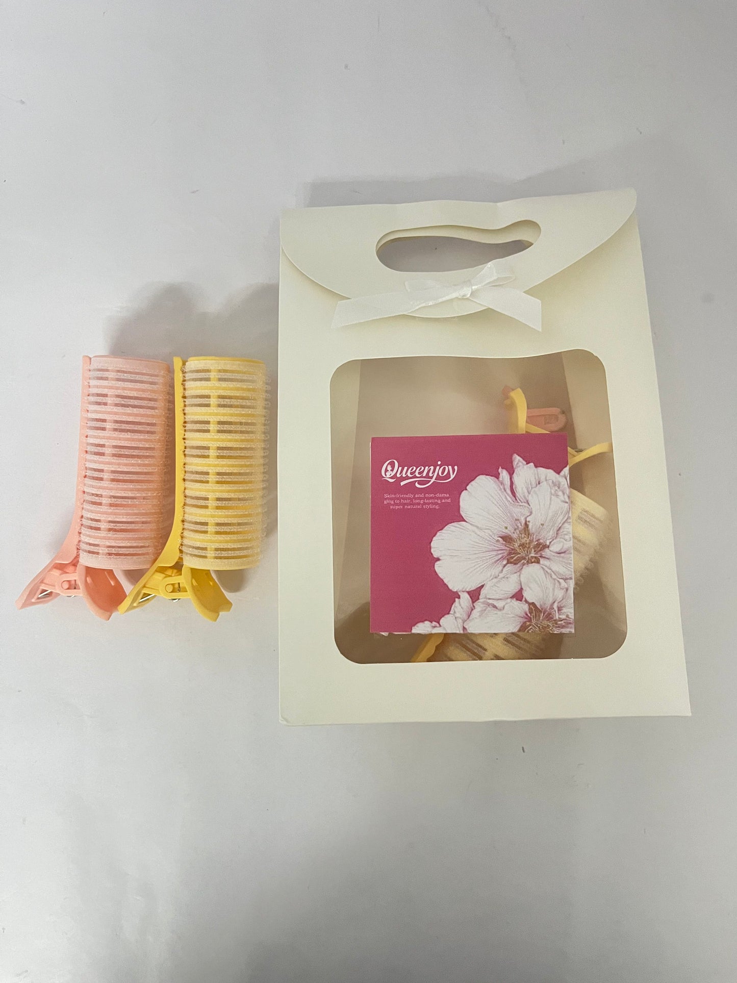 Queenjoy 4PCS Self Grip  Non-electric hair rollers  Hair Curlers Pro Salon Hairdressing Curler DIY Curly Hairstyle Hair Rollers   for Women Medium Short Hair(Mix)