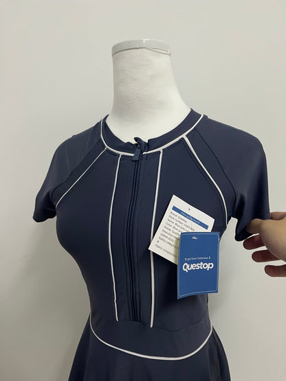 Questop Rash Guard Swimsuit Modest Swim Set UPF 50 Bathing Suit Beach Swimwear