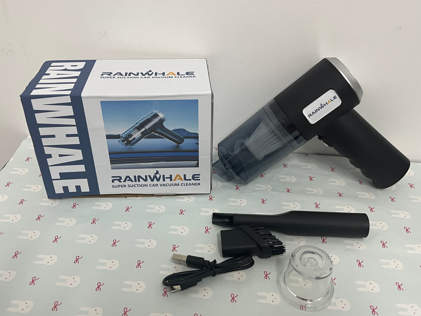 RAINWHALE Electric vacuum cleaners Handheld Vacuum Cordless Cleaner,Powerful Portable and Dust Buster Hand Vcauum Rechargeable with Large-Capacity Battery for CarPetOfficeHome