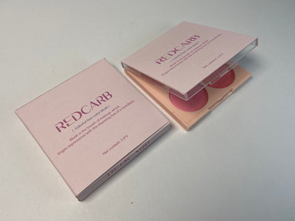 REDCARB Blush 4-pan blush with dimensions 2.5 x 4 (cm/inches),Cruelty-Free Matte Pink and Orange Powder,Shimmer Illuminator Highlighters for a Glowing Look
