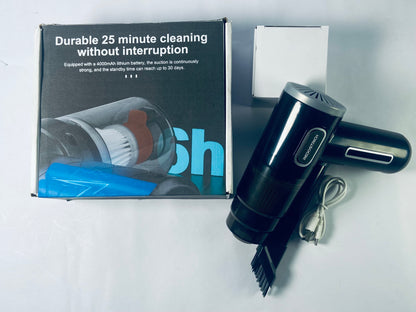 REDOSTRICH Mini Vacuum Cleaner for,2 in 1 Keyboard Vacuum Cleaner Wireless Handheld,Car Vacuum with Brushless Motor High Power 120W Rechargeable Easy to Clean Car Interior (Black)