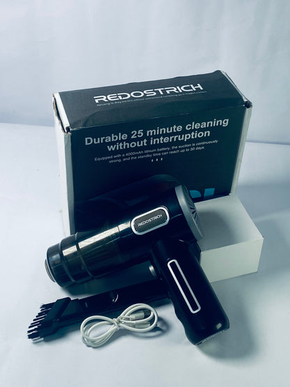 REDOSTRICH Mini Vacuum Cleaner for,2 in 1 Keyboard Vacuum Cleaner Wireless Handheld,Car Vacuum with Brushless Motor High Power 120W Rechargeable Easy to Clean Car Interior (Black)