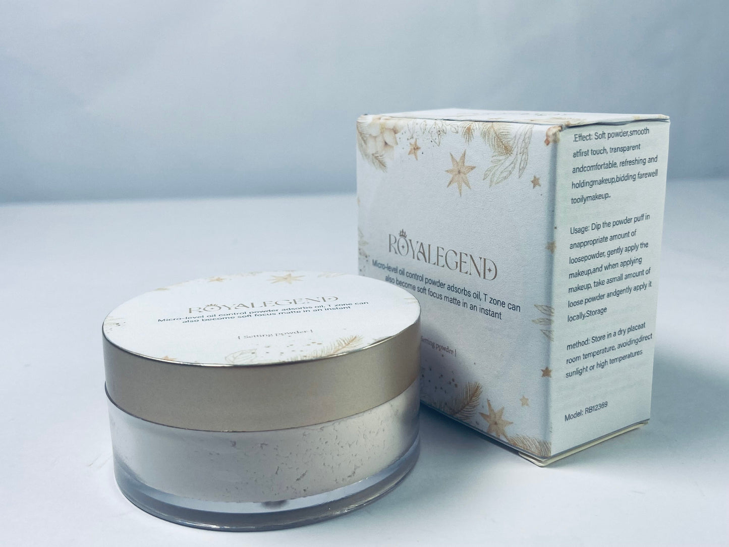 ROYALEGEND Mineral Setting Powder  Translucent Face Loose Blurring FinishingPowder Sheer Coverage Weightless and Oil Control. Extend Base Makeup