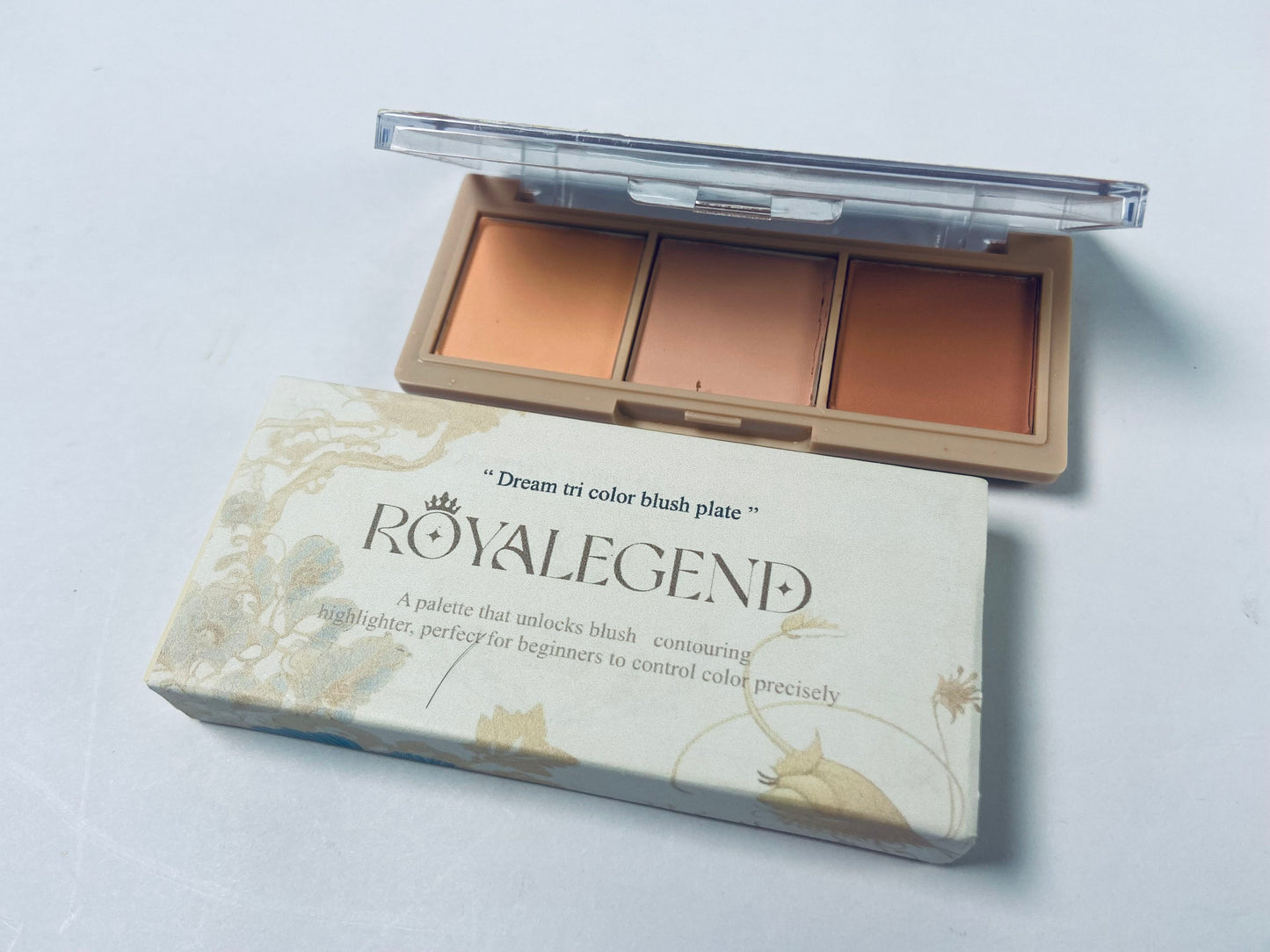 ROYALEGEND  3 Colors Matte Pink Blusher Palette  Long Lasting Cheek Makeup Smooth and Light Blush Powder for Face Beauty