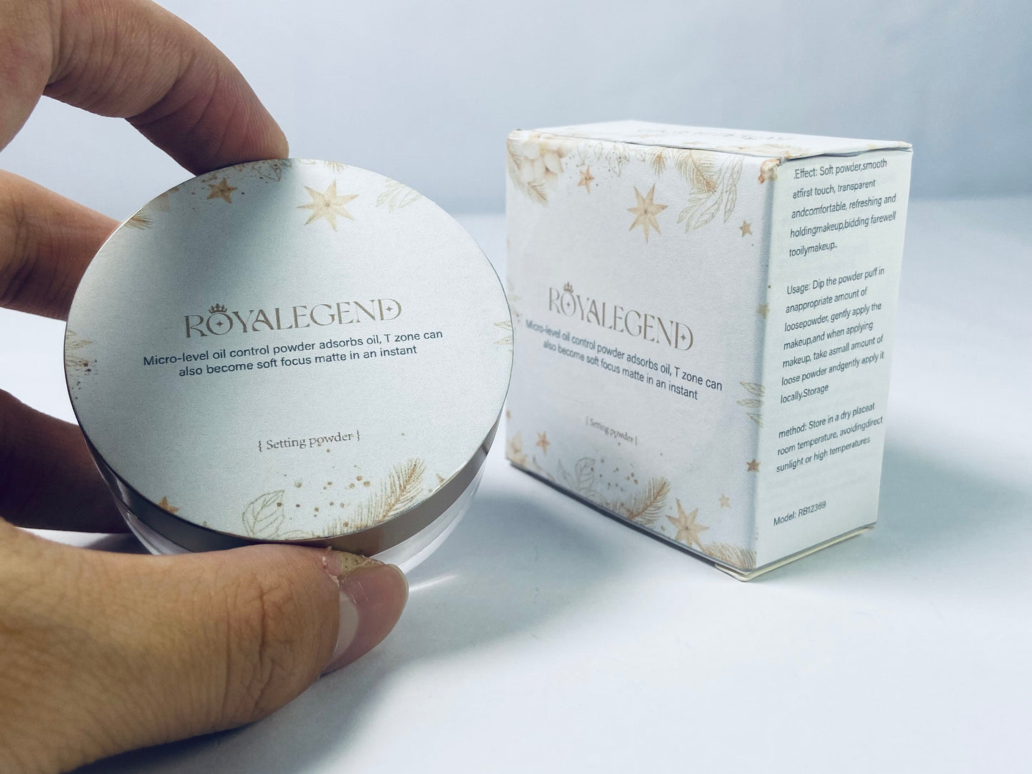 ROYALEGEND Mineral Setting Powder  Translucent Face Loose Blurring FinishingPowder Sheer Coverage Weightless and Oil Control. Extend Base Makeup