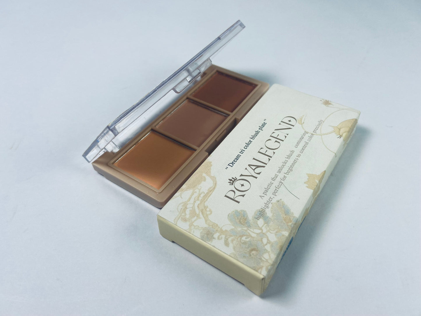 ROYALEGEND  3 Colors Matte Pink Blusher Palette  Long Lasting Cheek Makeup Smooth and Light Blush Powder for Face Beauty