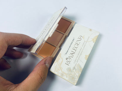 ROYALEGEND  3 Colors Matte Pink Blusher Palette  Long Lasting Cheek Makeup Smooth and Light Blush Powder for Face Beauty
