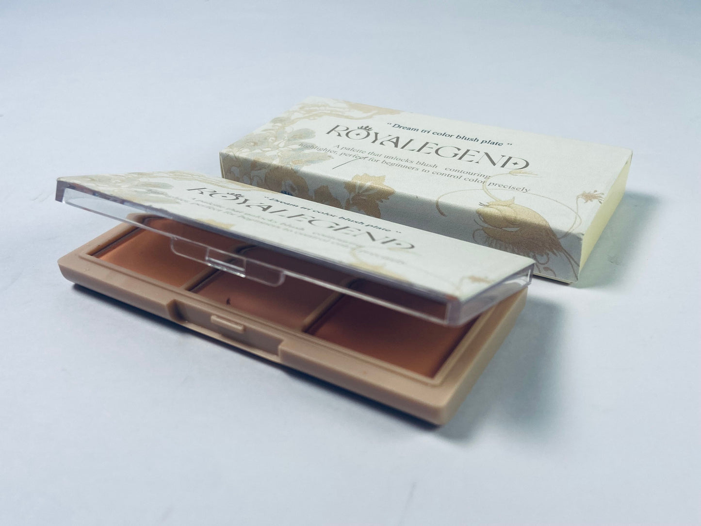 ROYALEGEND  3 Colors Matte Pink Blusher Palette  Long Lasting Cheek Makeup Smooth and Light Blush Powder for Face Beauty