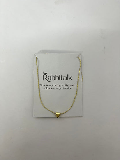 Rabbitalk 18k pvd gold plated stainless steel,Dainty Gold Heart Pendant Necklace, 18K Gold Plated Chain, Minimalist Design