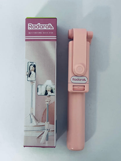 Radarat Selfie Stick Travel Tripod for Cell Phone,Phone Holder, Extendable Selfie Stick for iPhone, iPhone Tripod for Video Recording, Pink