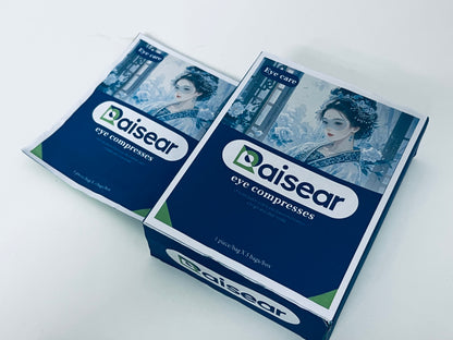 Raisear Eye Compresses, Ancient Style Eye Patches for Relieving Eye Fatigue & Dryness, Portable Individually Wrapped Eye Patches