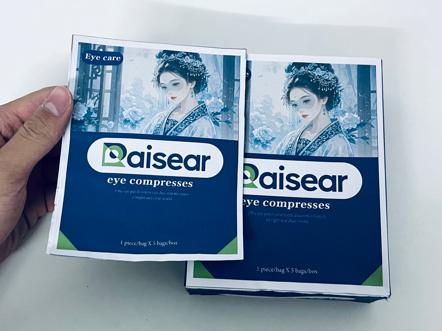 Raisear Eye Compresses, Ancient Style Eye Patches for Relieving Eye Fatigue & Dryness, Portable Individually Wrapped Eye Patches