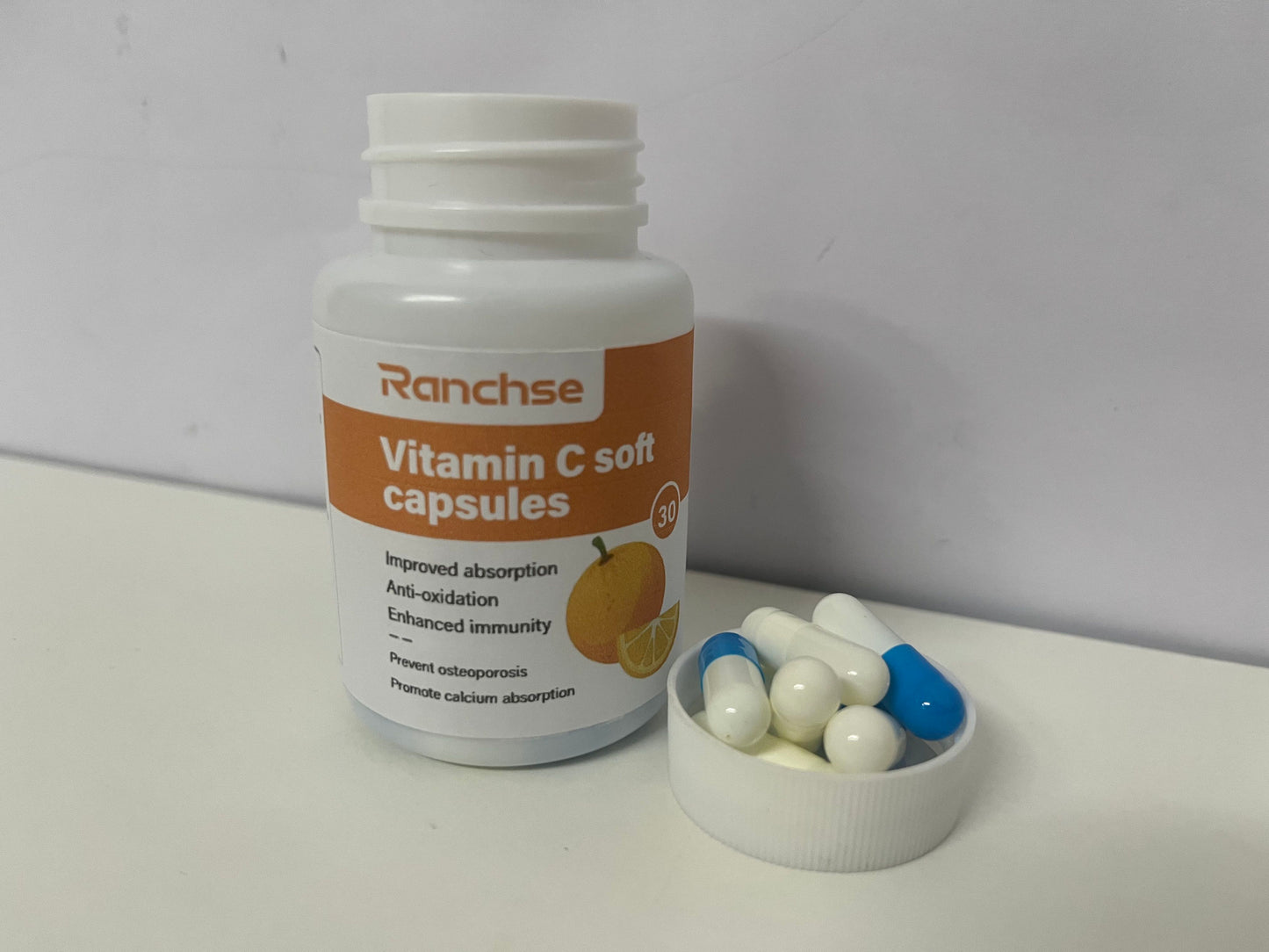 【Ranchse Vitamins】——Liquid Vitamin C Softgels, Daily Immune Defense & Collagen Support, Gluten-Free