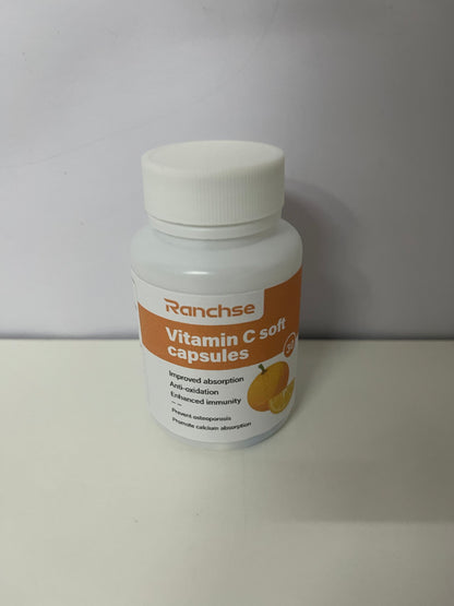 【Ranchse Vitamins】——Liquid Vitamin C Softgels, Daily Immune Defense & Collagen Support, Gluten-Free