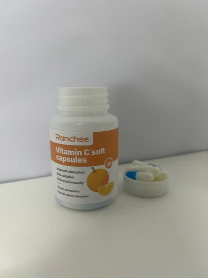 【Ranchse Vitamins】——Liquid Vitamin C Softgels, Daily Immune Defense & Collagen Support, Gluten-Free