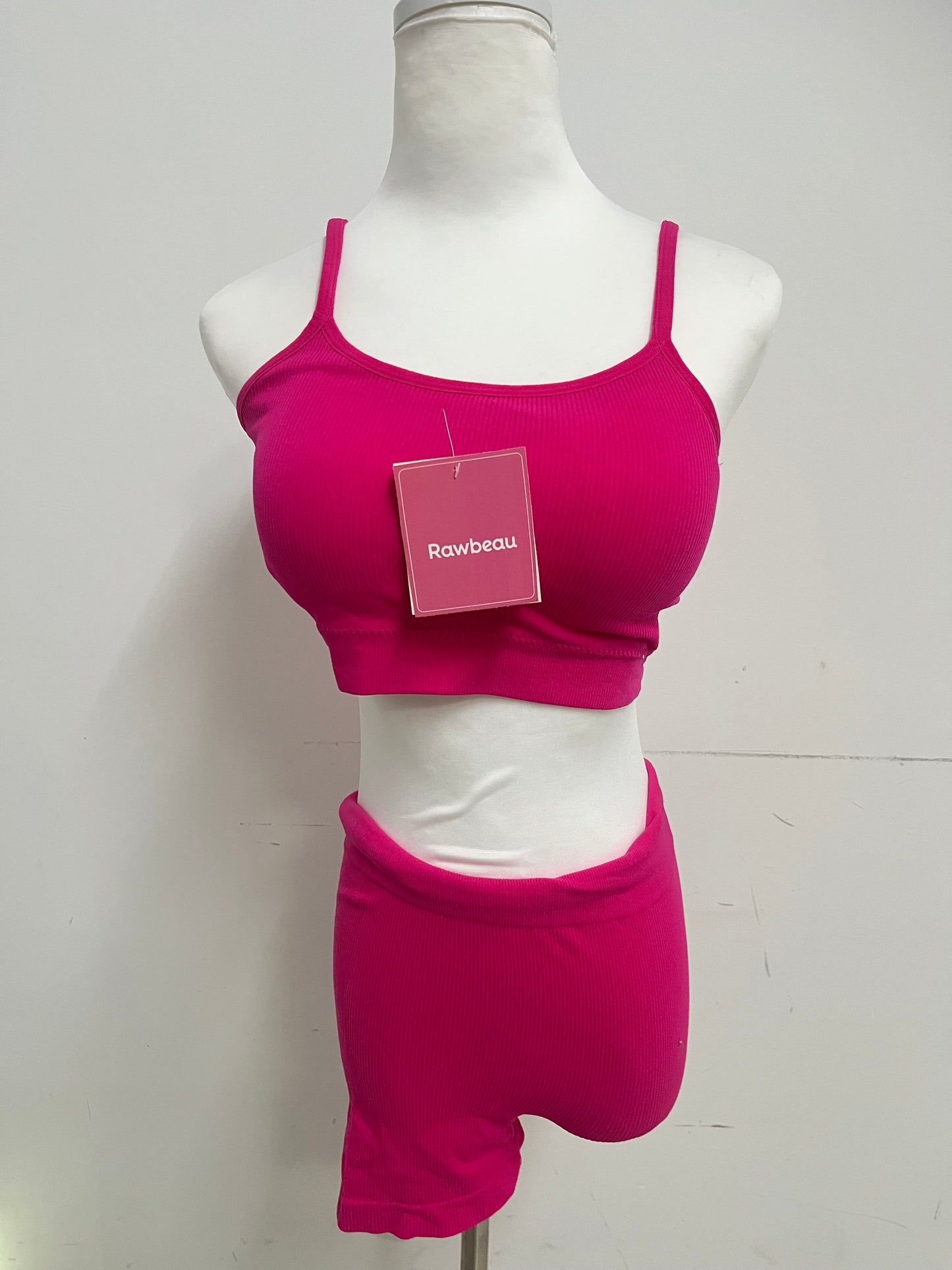 Rawbeau Track Suit - Pink 100% Cotton with Ribbed Texture & Trendy Silhouette
