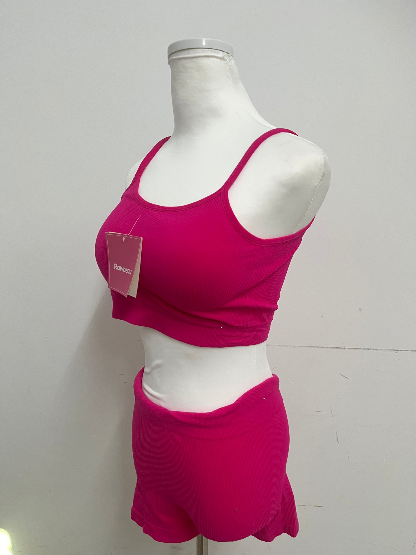 Rawbeau Track Suit - Pink 100% Cotton with Ribbed Texture & Trendy Silhouette