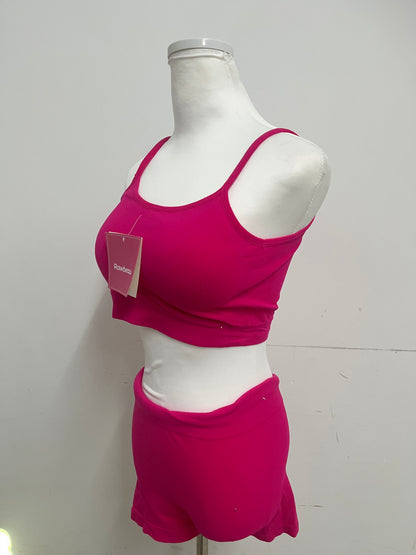 Rawbeau Track Suit - Pink 100% Cotton with Ribbed Texture & Trendy Silhouette