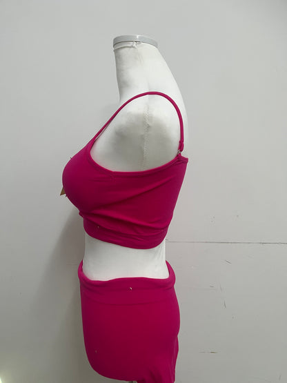 Rawbeau Track Suit - Pink 100% Cotton with Ribbed Texture & Trendy Silhouette