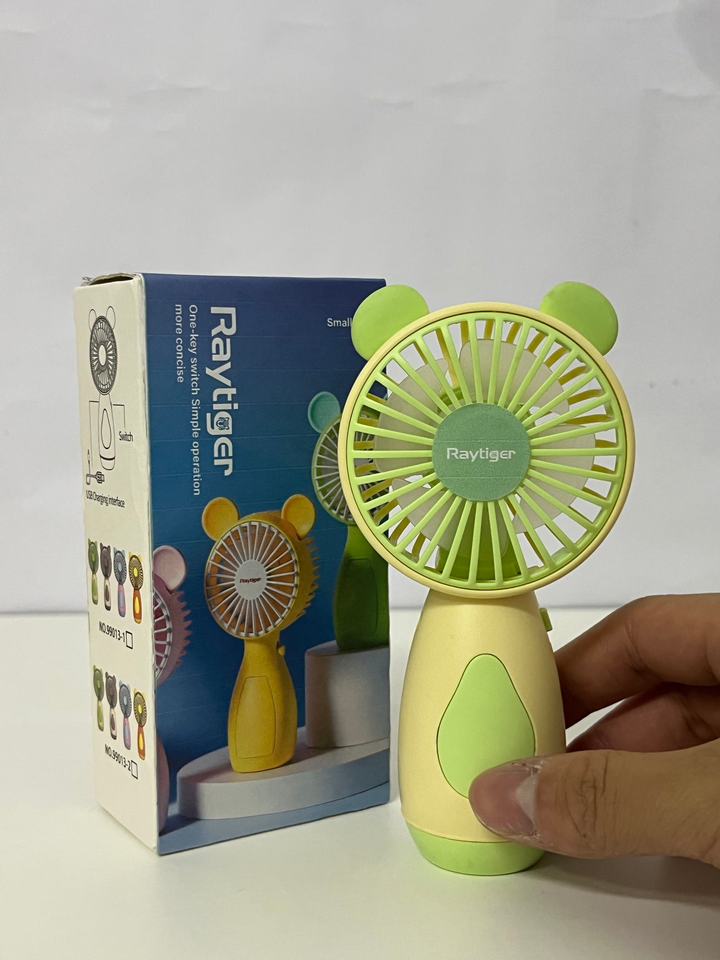 [Raytiger Electric fans]-Bear Handheld Fan - 3-Speed Portable USB Rechargeable Fan