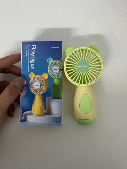 [Raytiger Electric fans]-Bear Handheld Fan - 3-Speed Portable USB Rechargeable Fan
