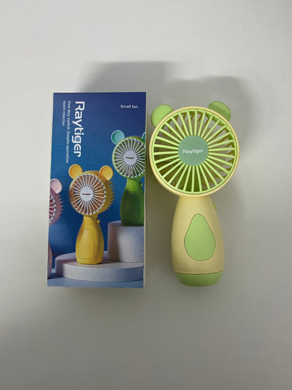 [Raytiger Electric fans]-Bear Handheld Fan - 3-Speed Portable USB Rechargeable Fan