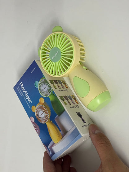 [Raytiger Electric fans]-Bear Handheld Fan - 3-Speed Portable USB Rechargeable Fan