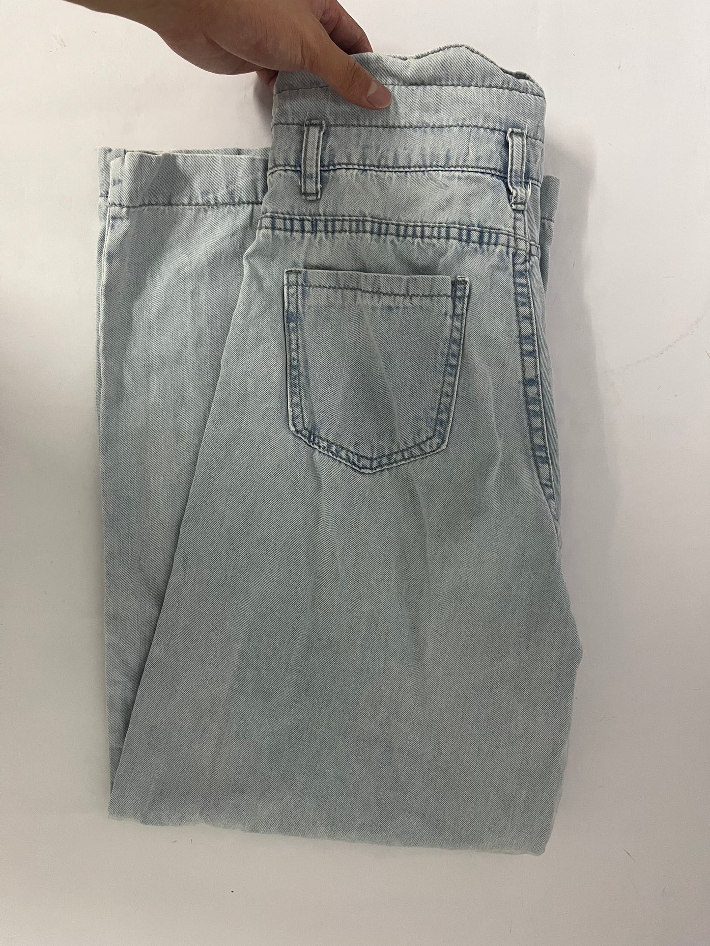 ReadAloud Light Wash Drawstring Denim Pants - Casual Women's Pants