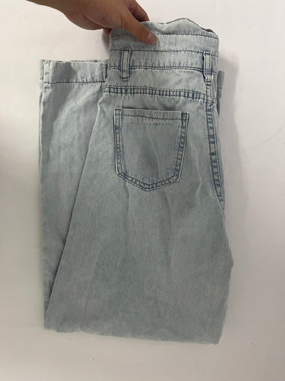 ReadAloud Light Wash Drawstring Denim Pants - Casual Women's Pants