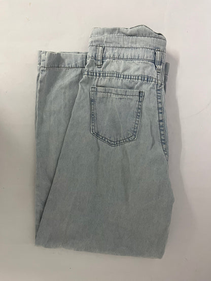 ReadAloud Light Wash Drawstring Denim Pants - Casual Women's Pants