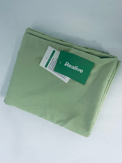 Realive Duvet Cover Cooling Blanket for Hot Sleepers King Size, Soft & Breathable for Night Sweats, All-Season Lightweight Cooling Comforter Cover Set, Ice-Cool Fabric, 104x90, Green