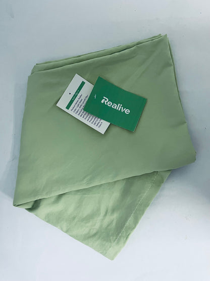Realive Duvet Cover Cooling Blanket for Hot Sleepers King Size, Soft & Breathable for Night Sweats, All-Season Lightweight Cooling Comforter Cover Set, Ice-Cool Fabric, 104x90, Green