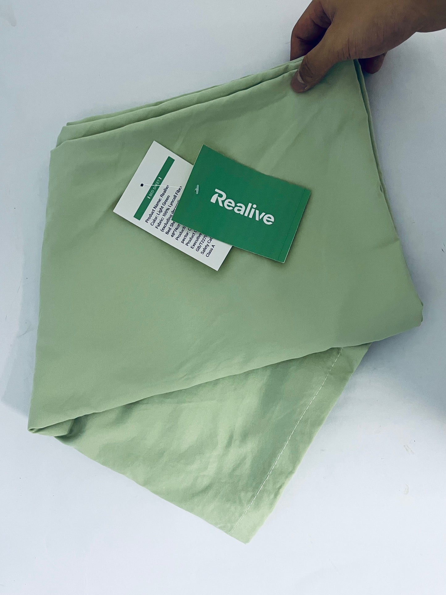 Realive Duvet Cover Cooling Blanket for Hot Sleepers King Size, Soft & Breathable for Night Sweats, All-Season Lightweight Cooling Comforter Cover Set, Ice-Cool Fabric, 104x90, Green