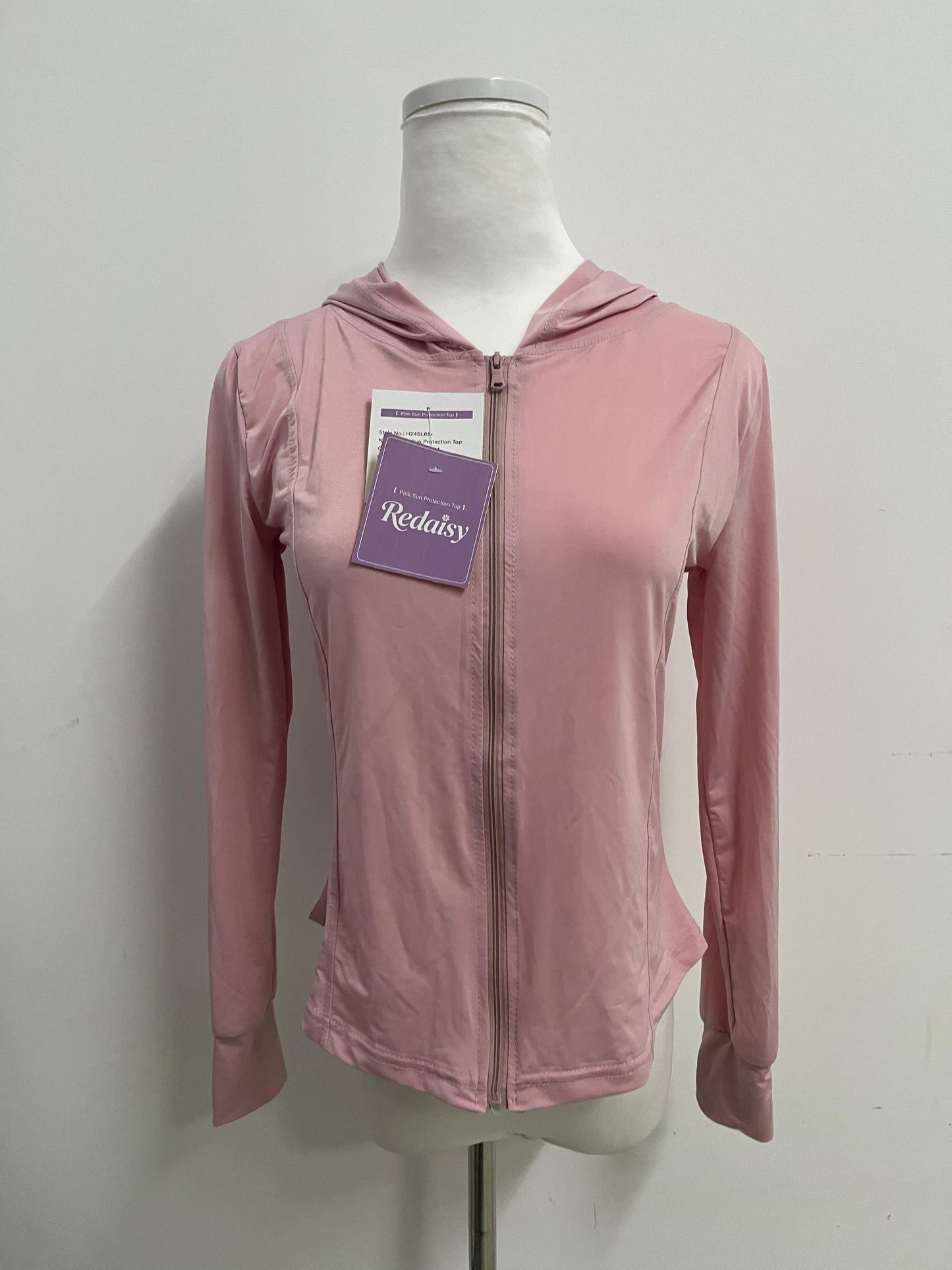 Redaisy Tracksuits Pink Hooded Sports Jacket - A New Favorite for Sun Protection and Fashion in Sports