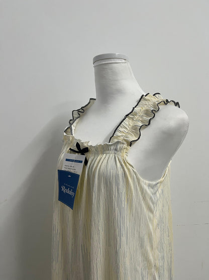 Redaisy Sleepwear Pale Yellow Camisole Nightgown - A Romantic and Comfortable Home Choice