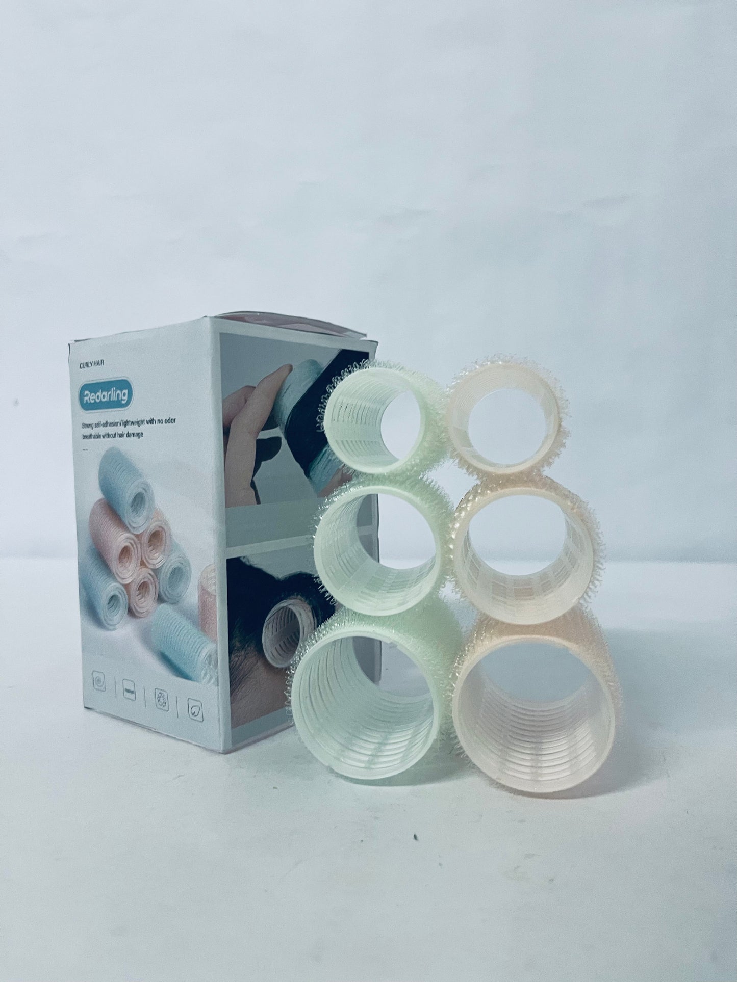 Redarling 6Pcs/Set Hair Rollers Curlers Bangs Self-Adhesive Hair Volume Hair Curling Tool