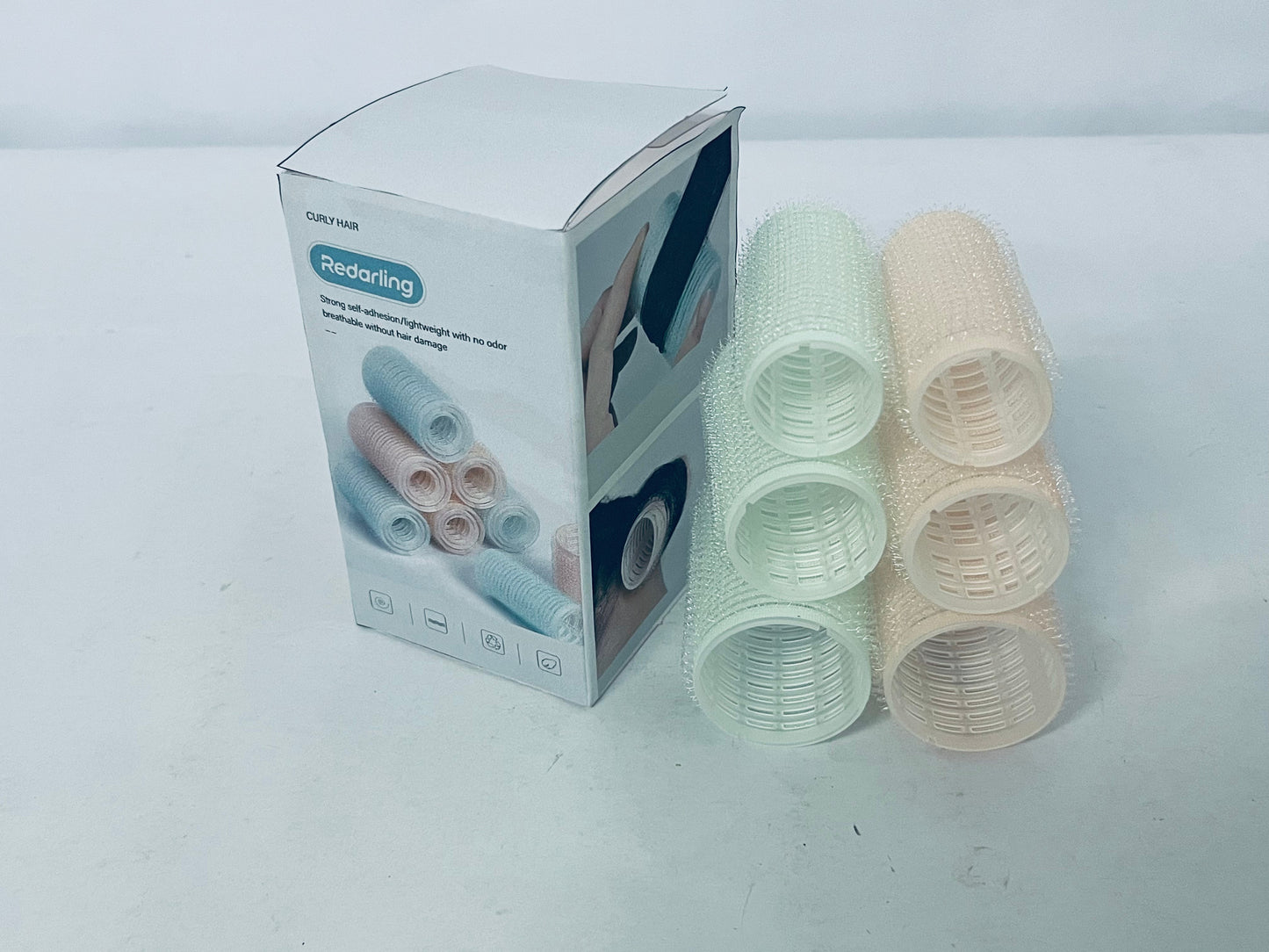 Redarling 6Pcs/Set Hair Rollers Curlers Bangs Self-Adhesive Hair Volume Hair Curling Tool