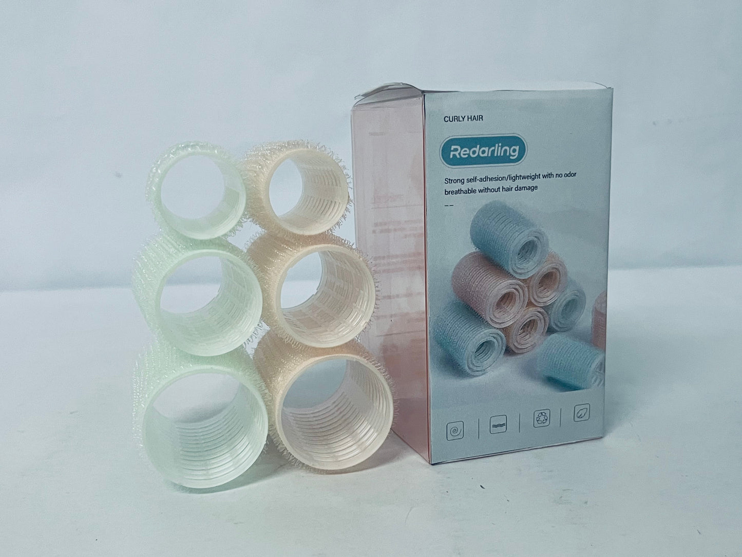 Redarling 6Pcs/Set Hair Rollers Curlers Bangs Self-Adhesive Hair Volume Hair Curling Tool