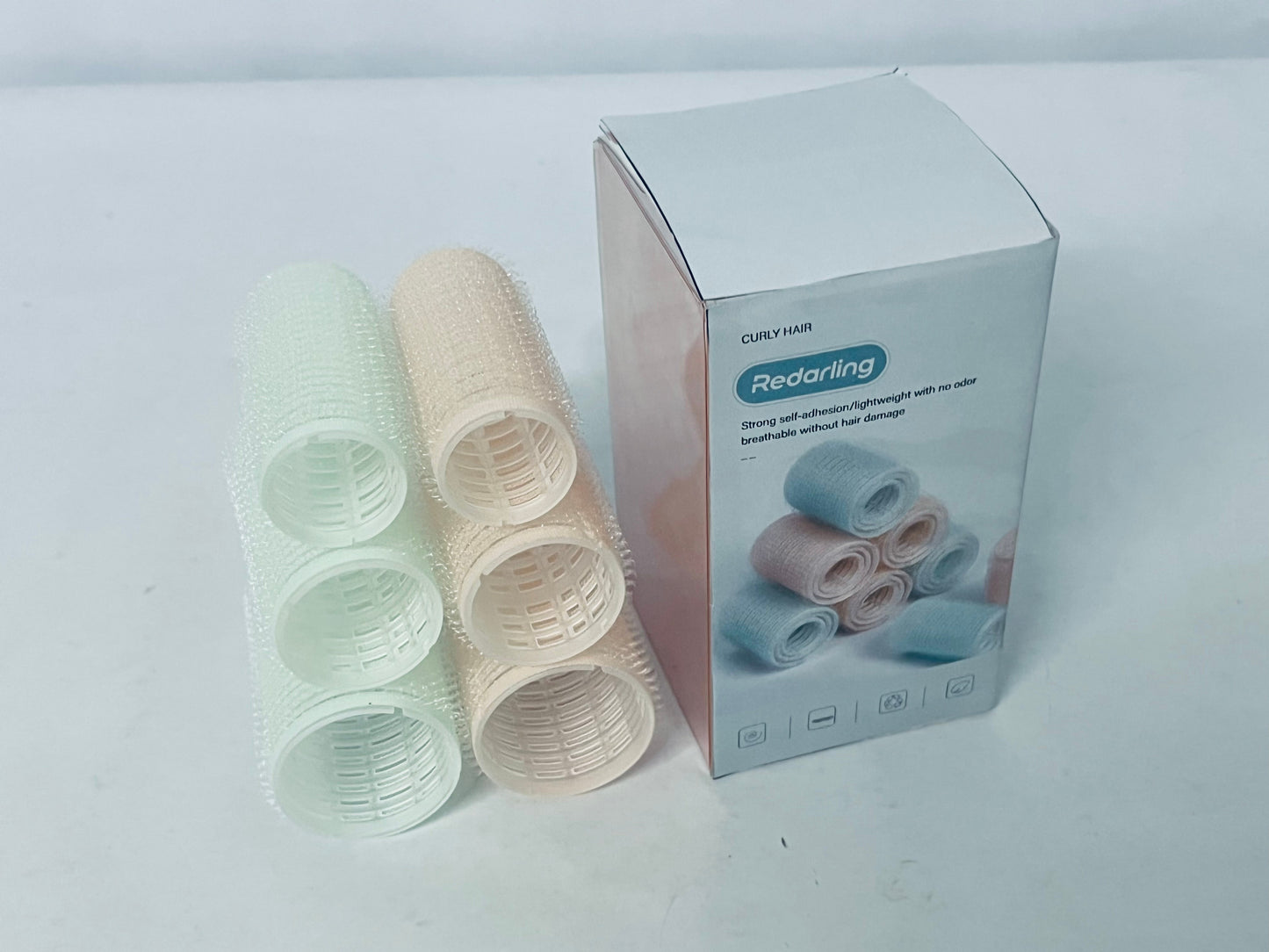 Redarling 6Pcs/Set Hair Rollers Curlers Bangs Self-Adhesive Hair Volume Hair Curling Tool