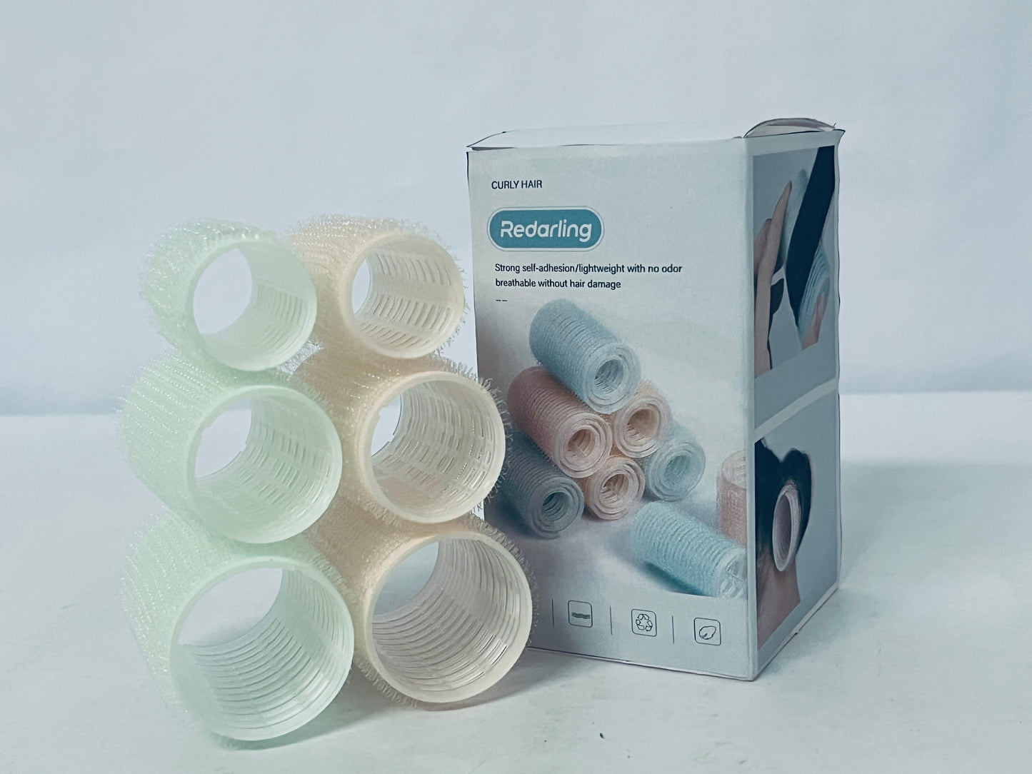 Redarling 6Pcs/Set Hair Rollers Curlers Bangs Self-Adhesive Hair Volume Hair Curling Tool