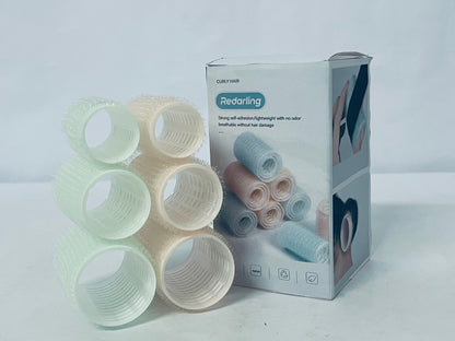 Redarling 6Pcs/Set Hair Rollers Curlers Bangs Self-Adhesive Hair Volume Hair Curling Tool